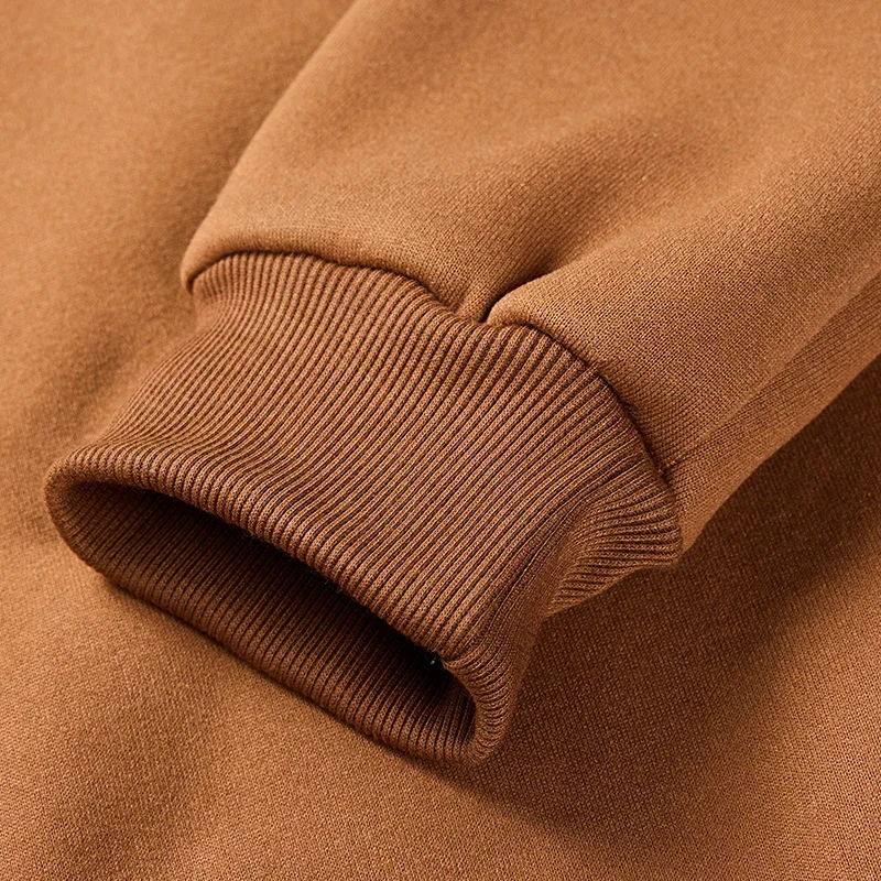 Men's New Crew Neck Solid Color Breathable Cotton Blend Sweatshirts Tops for Spring and Autumn Outdoor Jogging - Image 5