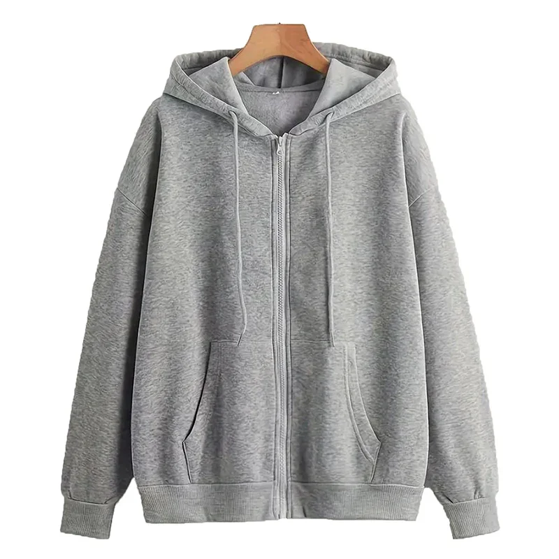 Men's New Autumn Winter Zipper Long Sleeve Hooded Casual Fashion Loose Fit Sportwear Sweatshirt with Anti - Odor for Sports - Image 2