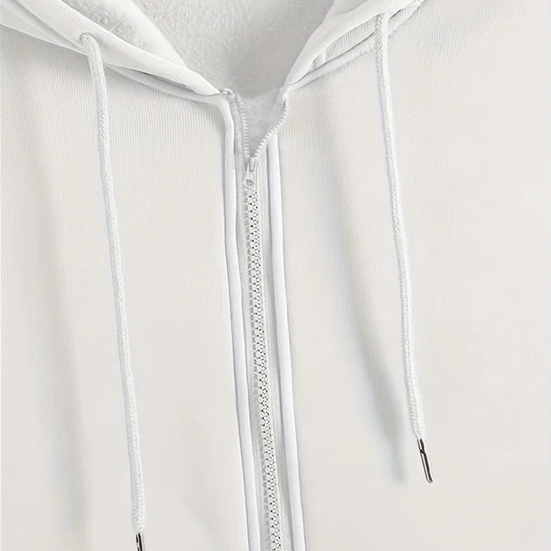 Men's New Autumn Winter Zipper Long Sleeve Hooded Casual Fashion Loose Fit Sportwear Sweatshirt with Anti - Odor for Sports - Image 5