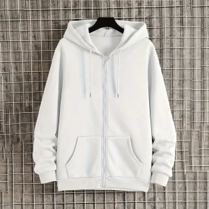 Men's New Autumn Winter Zipper Long Sleeve Hooded Casual Fashion Loose Fit Sportwear Sweatshirt with Anti - Odor for Sports