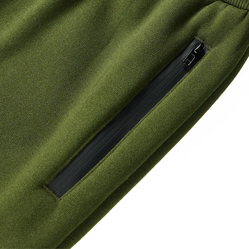 Mens Fleece Active Workout Athletic Jogger Sweatpants with Drawstring and Zipper Pocket for Men - Image 5