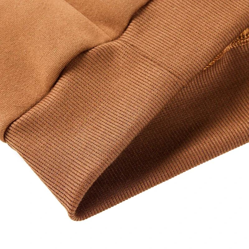 Men's New Crew Neck Solid Color Breathable Cotton Blend Sweatshirts Tops for Spring and Autumn Outdoor Jogging - Image 3