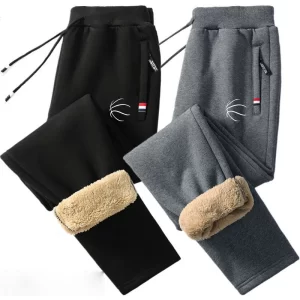 Men Outdoor Thicken Pants Leisure Warm Cotton Trouser Winter Pant High Quality Gym Sweatpant Drawstring Trouser