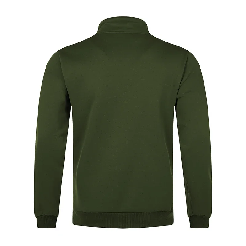 Men's Soft Knit Long Sleeve Pure Mock Neck Quarter - Zip Comfortable Pullover Sweater for Daily Wear - Image 2